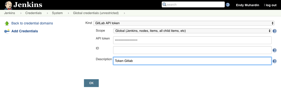 Gitlab Token di Jenkins