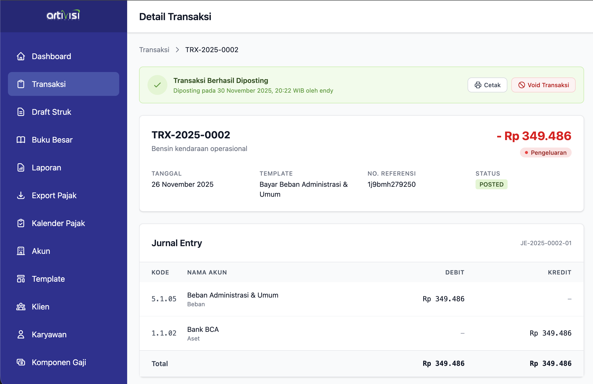 Journal posting interface