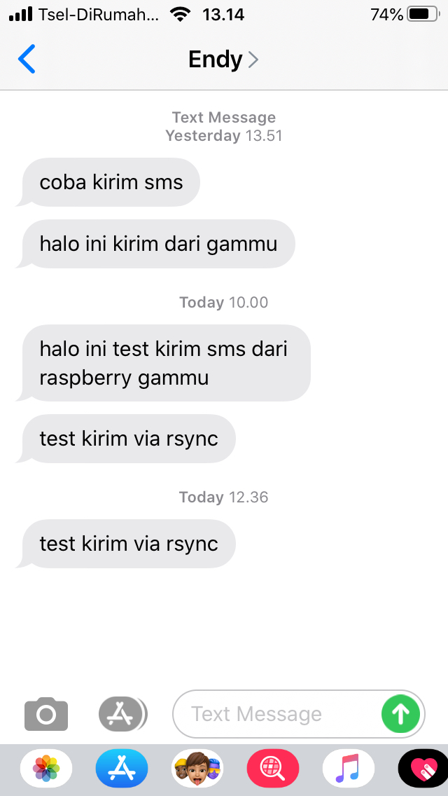 Test Kirim SMS